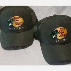 Bass Pro Shops Club Hat Cap Snapback Trucker 2×– Green One Size Fits Most NEW